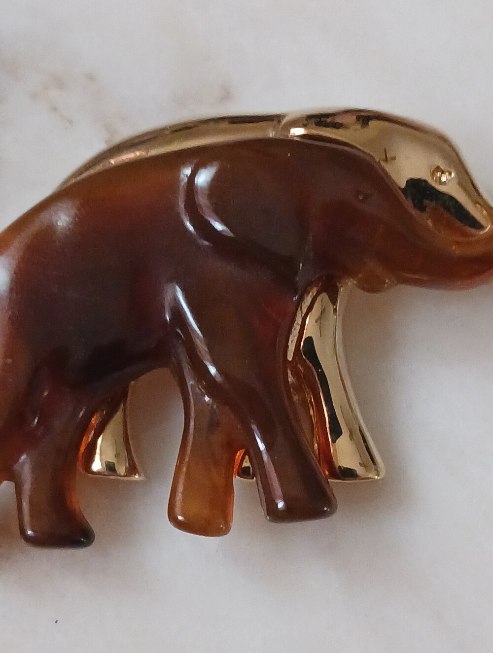 Vintage Liz Claiborne Signed Elephants Pin, 1970s Fashion Brooch